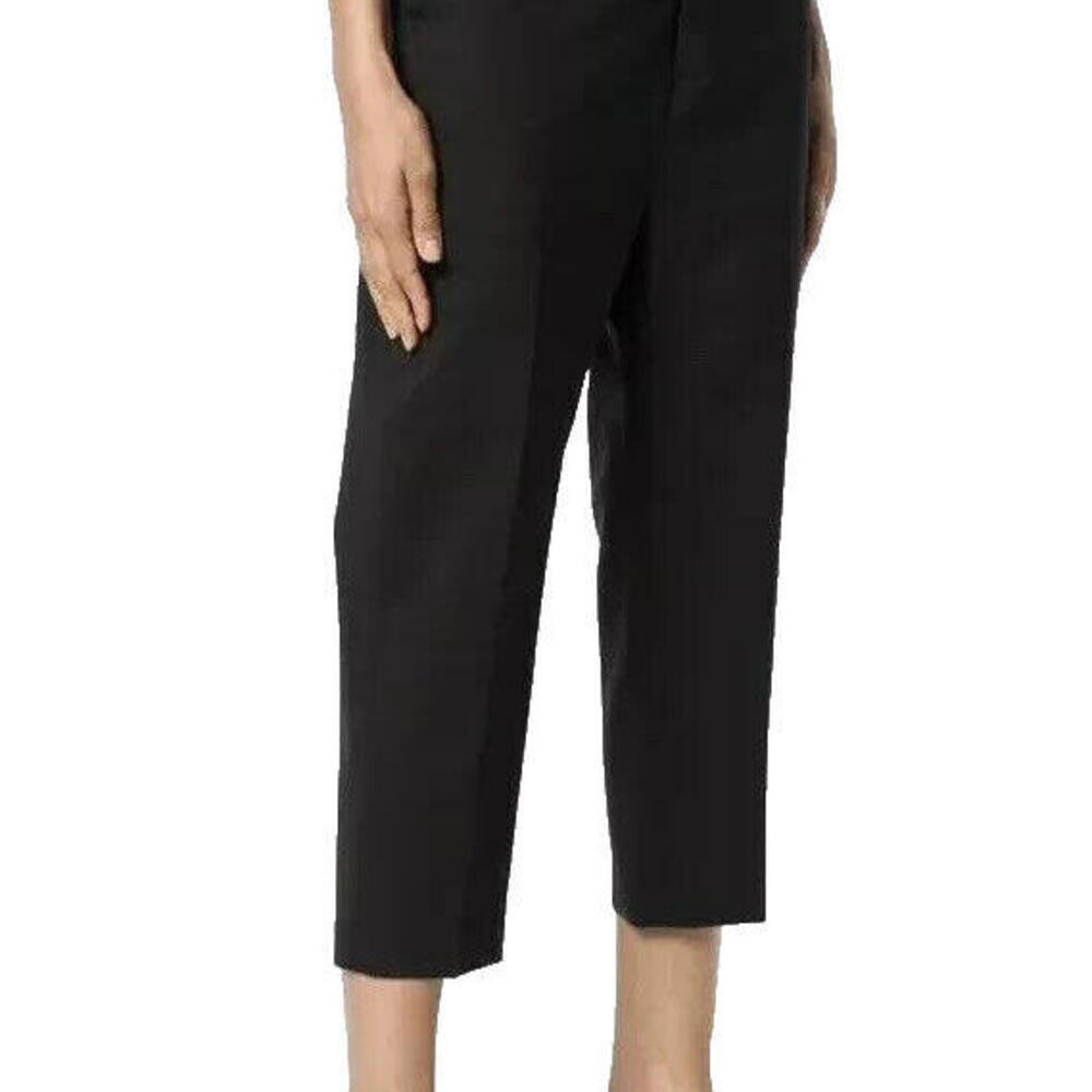 Rick Owens Women's Size 6 Black Cropped Trousers Pants Dress High Rise 100% Wool